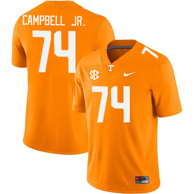 Men #74 John Campbell Jr. Tennessee Volunteers College Football Jerseys Stitched Sale-Orange